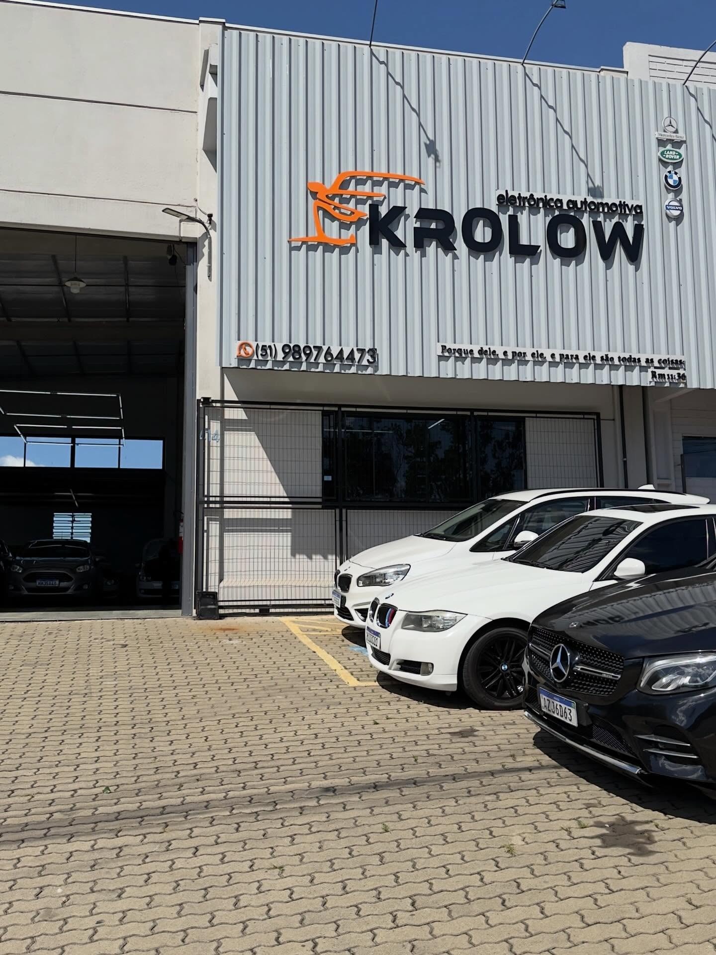 Fachada da Krolow Eletrônica e Mecânica Automotiva em Gravataí